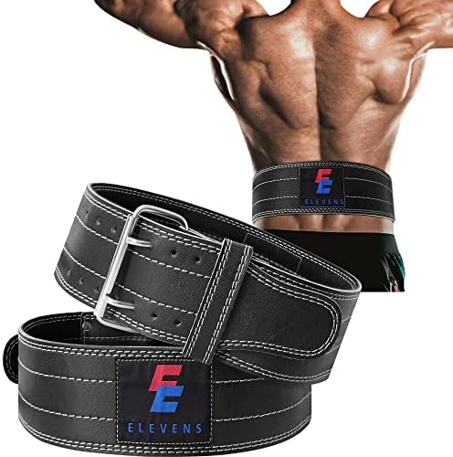 Holleyweb Leather Weight Lifting Belt for Women and Men,Gym Belt Fitness Equipment Lumbar Back Support for Weightlifting, Strength Training,Squat Lifting, Powerlifting, Deadlift