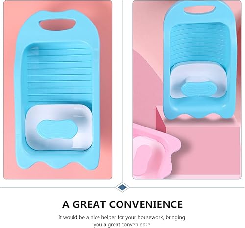 Miniatura 4 de DOITOOL Lavabo para lavar a mano ropa, mini tabla de lavado a mano Tabla de lavado de plástico antideslizante Lavabo de limpieza