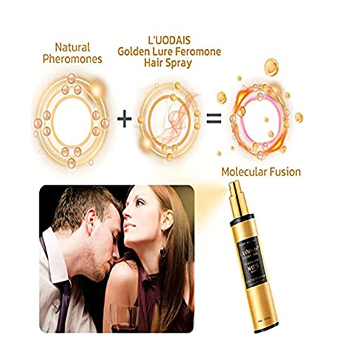 Mandurs Flirtylocks Pheromone Hair Perfume Mist, Venusmist Feromone Essence Hair Spray, L'uodais Golden Lure Feromone Hair Spray, Golden Feromone Hair Perfume For Women Long Lasting (A) #TOP1
