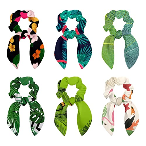 Chouchous pour cheveux femmes élastiques nœuds queue de cheval motif flamant rose fille