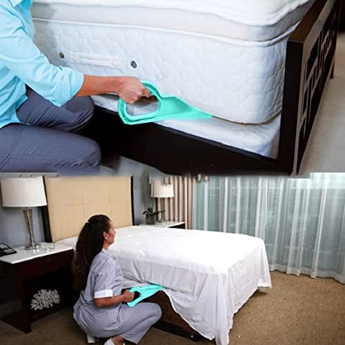 Bed Making and Mattress Lifting Tool Alleviate Back Pain, Wedge Lifter, Elevator, Lifters, Wedges, Save Time Energy, (25×6×8.2cm, mint Green 2pcs), Q355, one size