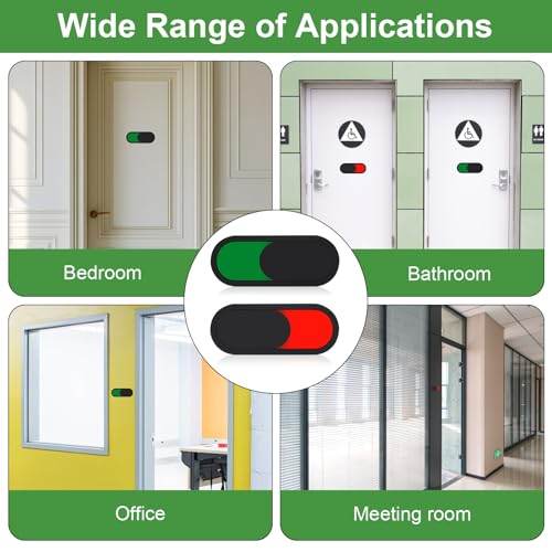4 Stück Privatsphäre Türschild, Bitte Nicht StöRen Schild Mit Schieber, Selbstklebend Besetzt Schild Toilette Schiebeschilder Toilettenschild für Zuhause Badezimmer Büro Konferenzraum