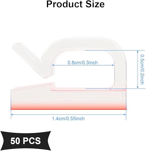 Miniatura 3 de 50 clips para cables, organización de cables, organizador de cables, organizador de cables, organización de cables debajo del escritorio, gestión de
