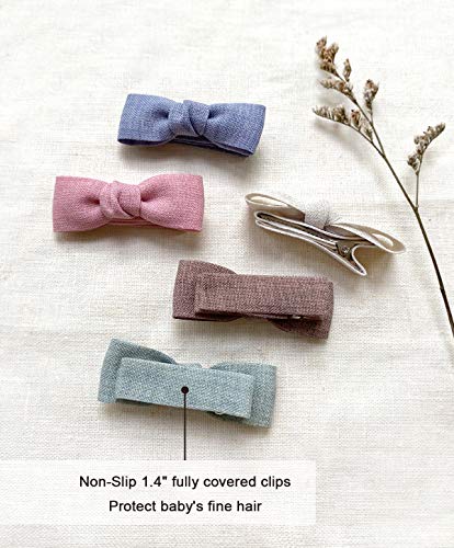 Baby Girls Tiny Hair Bow Clips, Boutique Fully Lined Hair Pins Mini Baby Barrettes Accessories For Infants Toddlers Fine Hair By Cherssy #TOP4