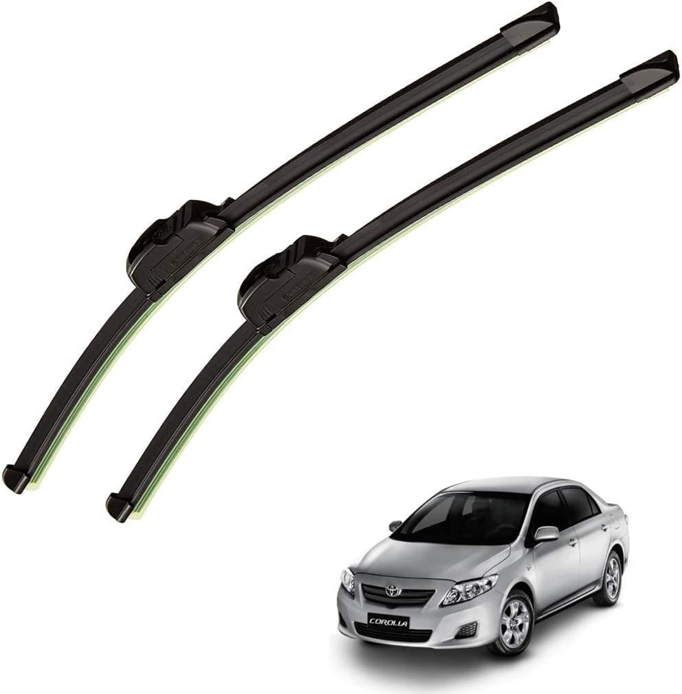 Auto Hub Car Wiper Blade Compatible with Corolla, Windshield Car Wiper Blades Corolla - Set of 2 Pcs (D-24,P-16)