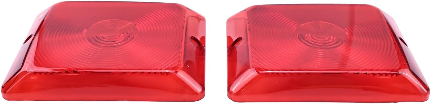 Red Tail Light Lens 34-84-010 3484010 Replacement for Bargman 84 85 86 Series (2PCS)
