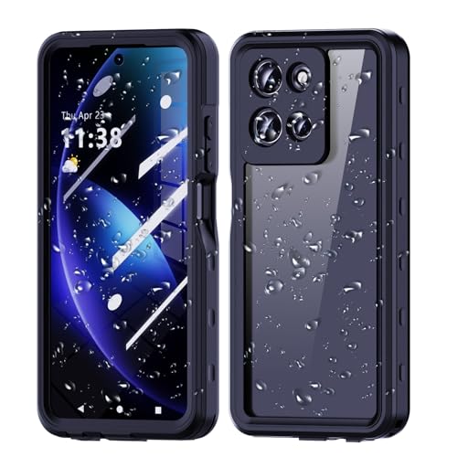 Lunivop Compatible with Motorola Moto G 2025 Case 6.7'' Waterproof Dustproof【IP68 Underwater】Diving Swim Clear Built-in Screen Protection Lanyard 【Military Grade Full Body】(for Moto G 5G 2025 XT2513)