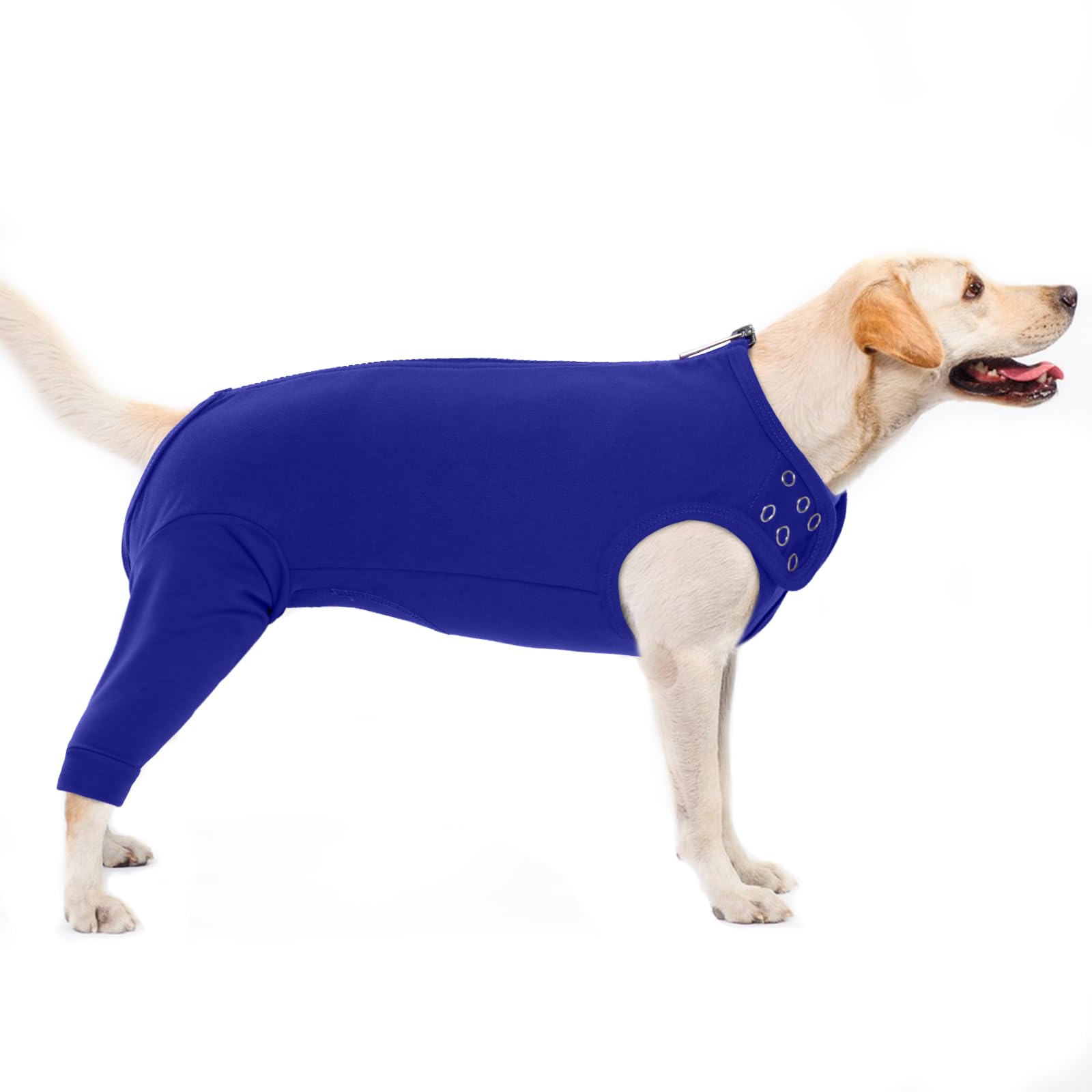 PUMYPOREITY Dog Leg Wound Protector, Surgery Recovery Suit Female Surgical Recovery Suit with Legs Dog Spay Recovery Suit Female with Zipper Easy to Put On and Take Off(Blue, XL) โ image 1