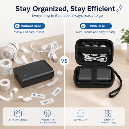 Image of Comecase Label Maker Case for Nelko P21, for Phomemo D30, for JADENS D11