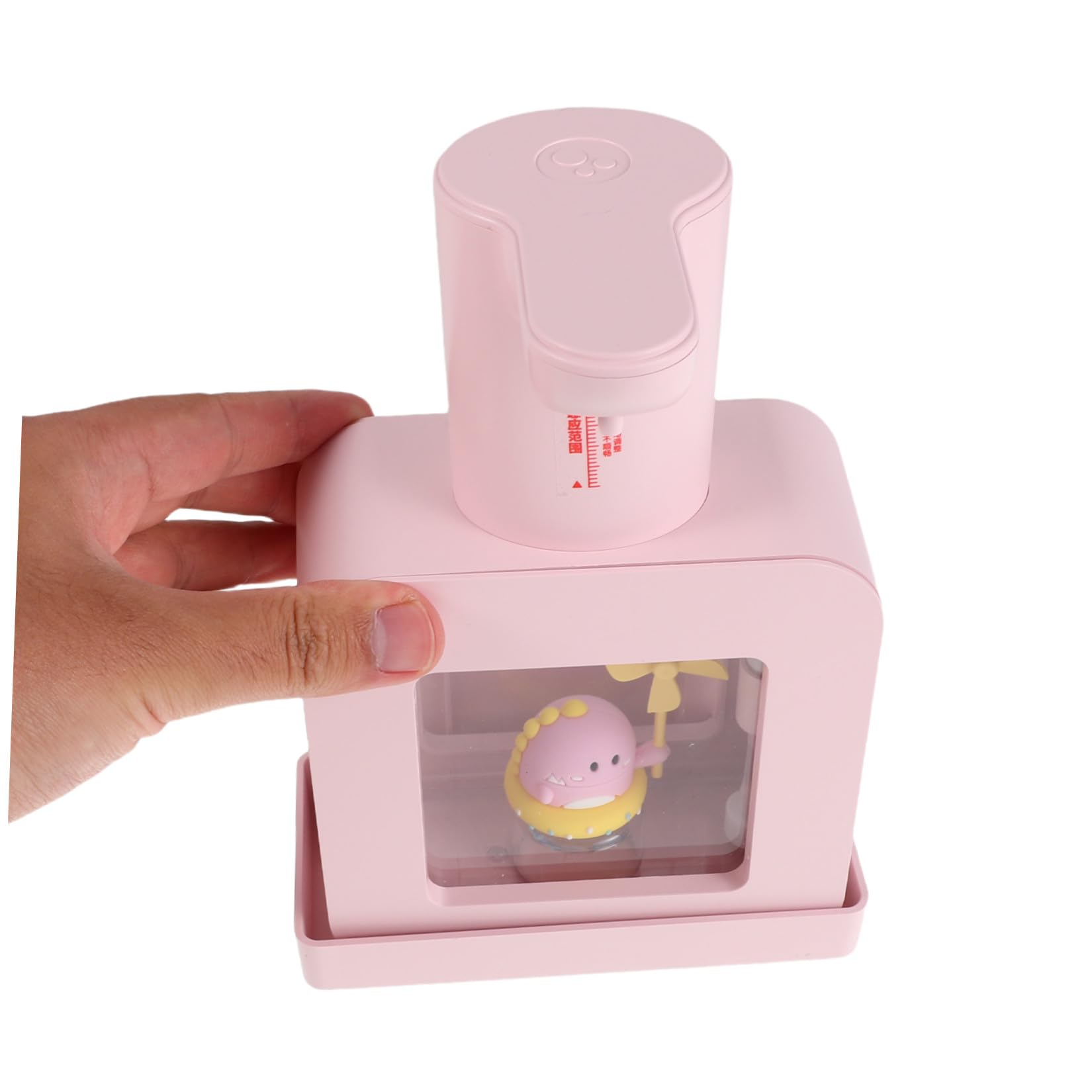 Gadpiparty Dispensador Automático de Jabón Líquido sin Contacto, Bomba Dispensadora de Jabón, Abs, Rosa, Sensor Infrarrojo, Carga USB, para Baño y Oficina