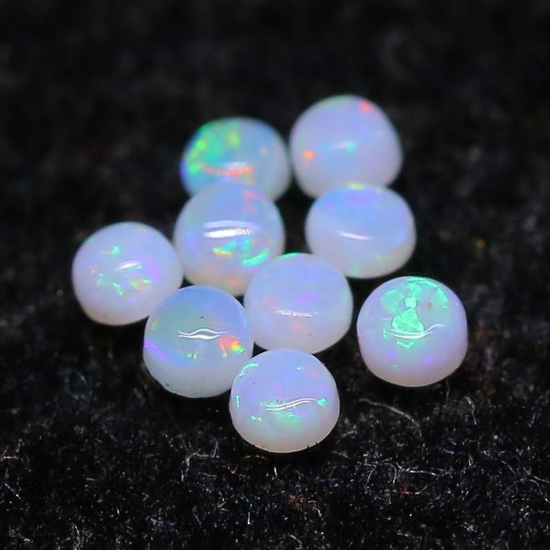 Opale australienne blanche AAA 2.5mm pour création joaillerie haut de gamme