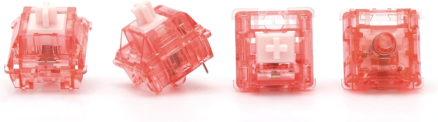 EPOMAKER Ajazz Diced Fruit Peach Switch, Linear, 45+1 Pieces for Mechanical Keyboard Replacement(Ajazz Peach Switch)