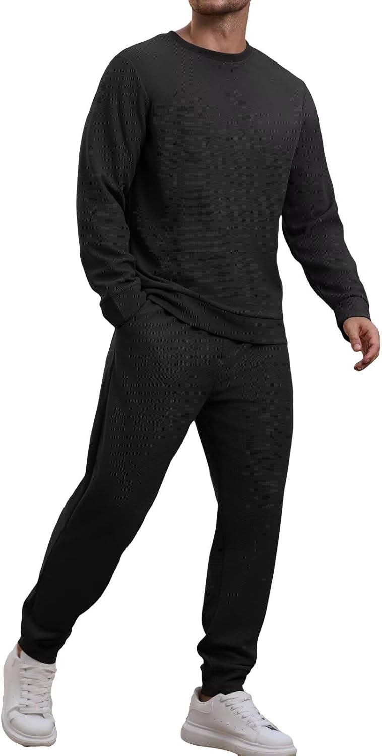 Mens Tracksuit 2 Piece Sweatsuits Sets Long Sleeve Pullover Sweatshirt and Pants Set Casual Jogging Outfits