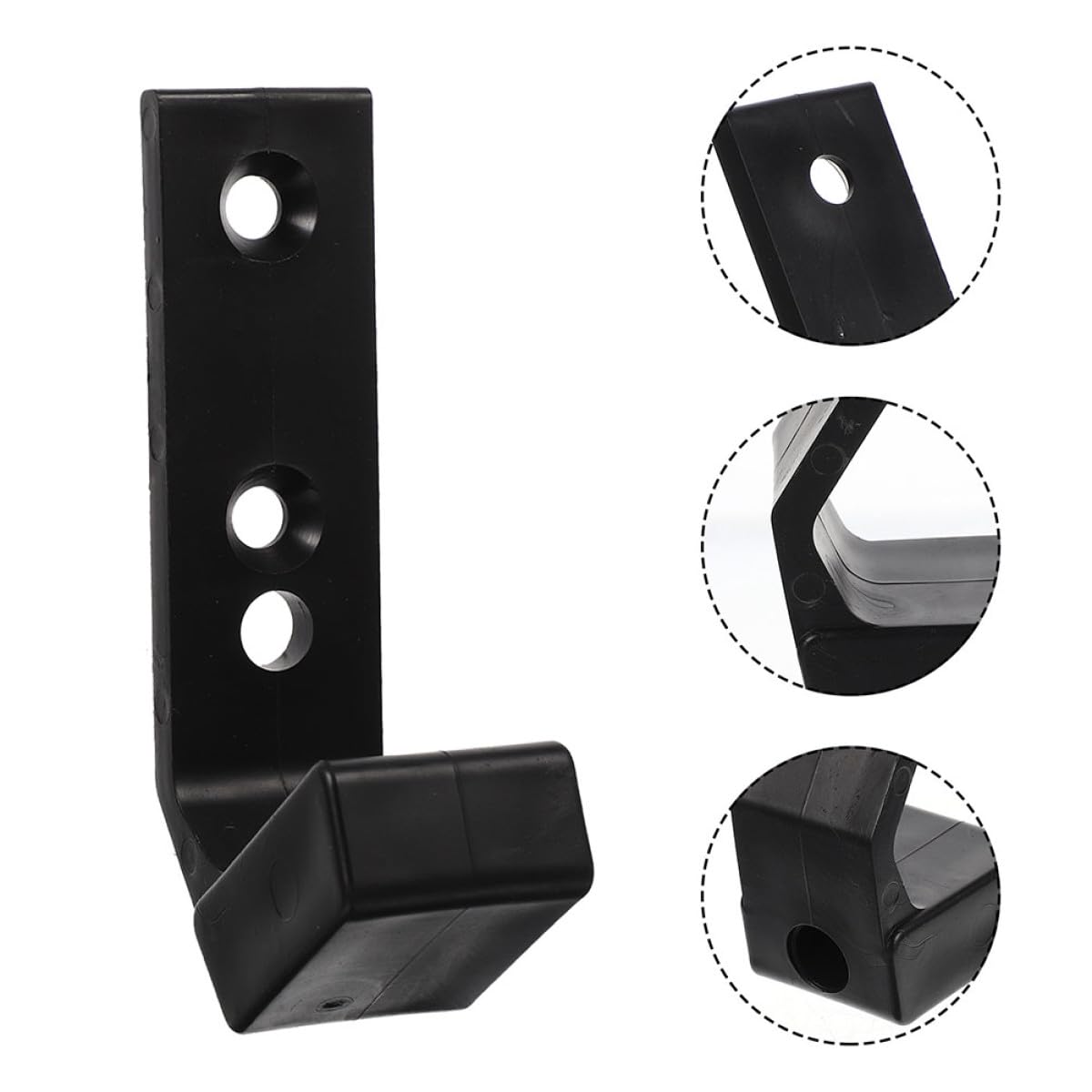 BESPORTBLE Supporto Muro per Bilancieri 4 Pezzi in PC Nero, Ganci per Barra Manubrio, per Palestra Domestica e Uso Commerciale in Garage