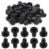 Litoexpe Paracolpi per tavolo in vetro nero con stelo, distanziatori per tavolo in vetro di plastica, antiscivolo, per fori da 0,9 cm, 60 pezzi
