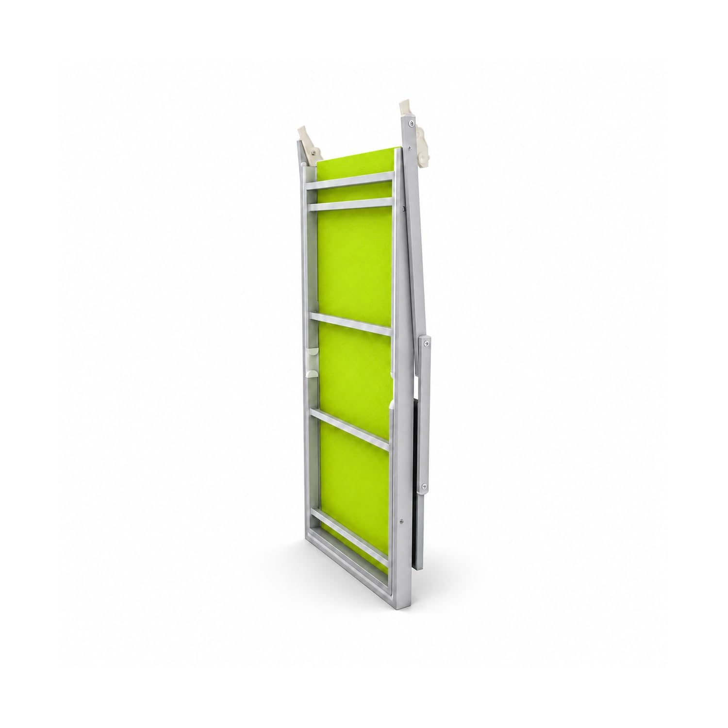 Lettino Prendisole Pieghevole Professionale In Alluminio E Tessuto Textilene Tettuccio Orientabile Tettino Parasole Sdraio Prendi Sole Mare Spiaggia Piscina Giardino Verde Fluo 182 x 60 x 38 cm