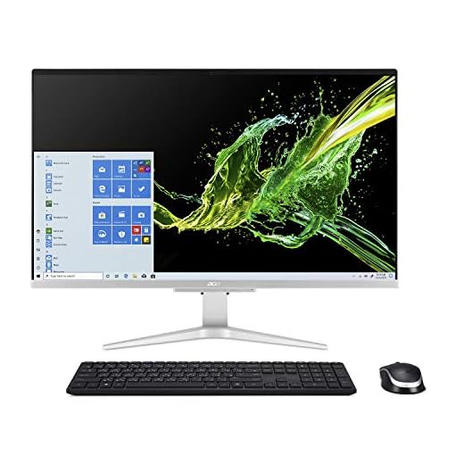 Acer Aspire C27-962-UA91 AIO Desktop, 27" Full HD Display, 10th Gen Intel Core i5-1035G1, NVIDIA GeForce MX130, 12GB DDR4, 512GB SSD, 802.11ac WiFi, Wireless Keyboard and Mouse, Windows 10 Home