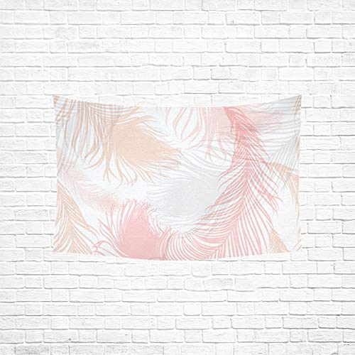 Jnseff Tapestry Pastelcolored Feather Tapestries Wall Hanging Flower Psychedelic Tapestry Wall Hanging Indian