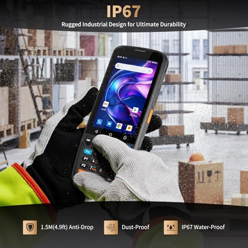 NETUM Android 11 Handheld Barcode Scanner Terminal Mobile Computer, Wi-Fi 4G BT NFC PDA for Inventory Warehouse, Retails Management (Q500 PDA)