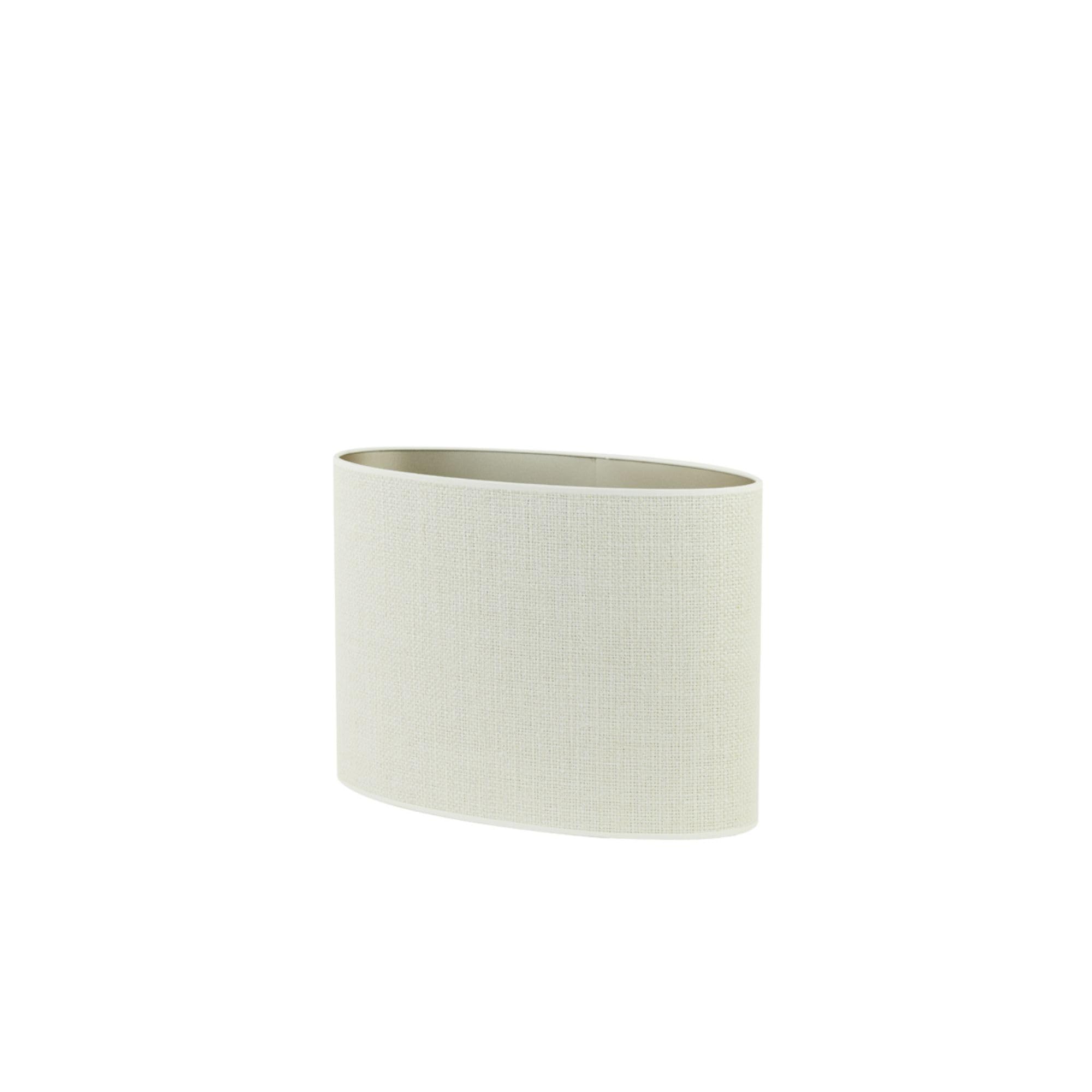Light & Living Lampenschirm oval Saverna - Weiß - 30x15x25cm | Oval - Landesweit - Textilien