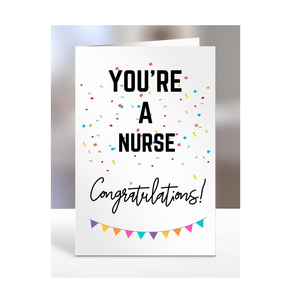 You're a Nurse card, gifts for men, women, him, her, female, male, presents for Christmas, new, congratulations, baby, you are, A5-173_163 โ image 1