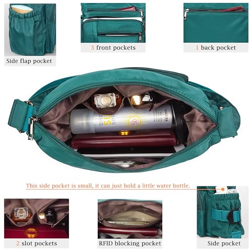 Image of VOLGANIK ROCK Crossbody Bags for Women RFID Lightweight Travel Shoulder Bag Waterproof Nylon purses and handbags Pocketbook