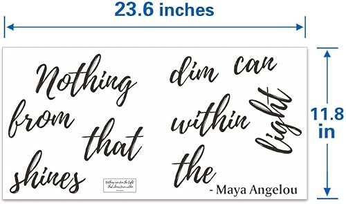 Miniatura 9 de Calcomanías de pared con citas inspiradoras, nada puede atenuar la luz que brilla desde dentro, calcomanías de palabras inspiradoras, mural de