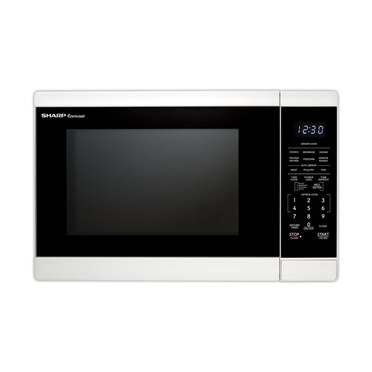 Sharp 1.4 cu ft countertop microwave in white