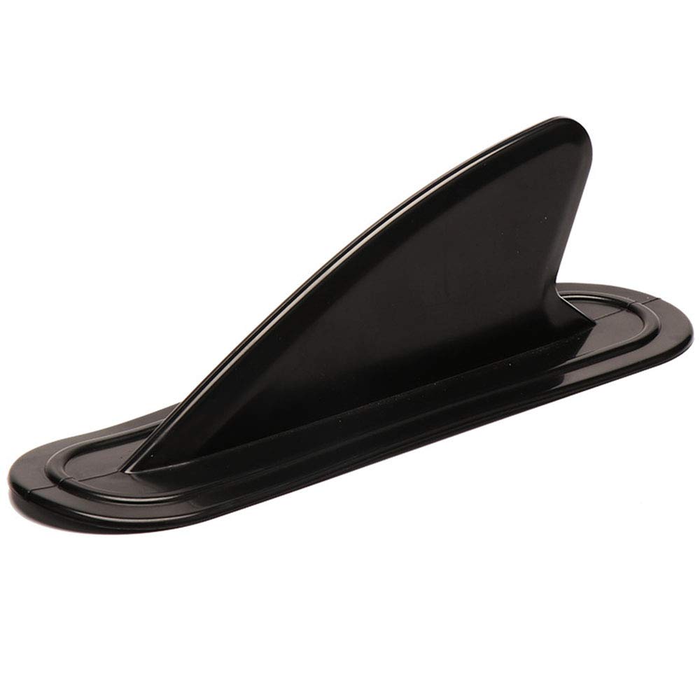 POFET Guida ausiliaria piccola pinna di coda di guida, pinna staccabile per canoa, barca, tavola da surf, kayak, barca gonfiabile, colore nero