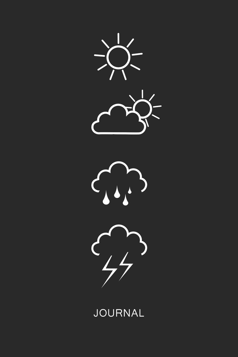 Journal: Weather Notebook With Lines To Write In For Men & Women, 100 Blank Lined Pages, 6x9 Unique Diary, Composition Book, Weather Forecast Icons Cover