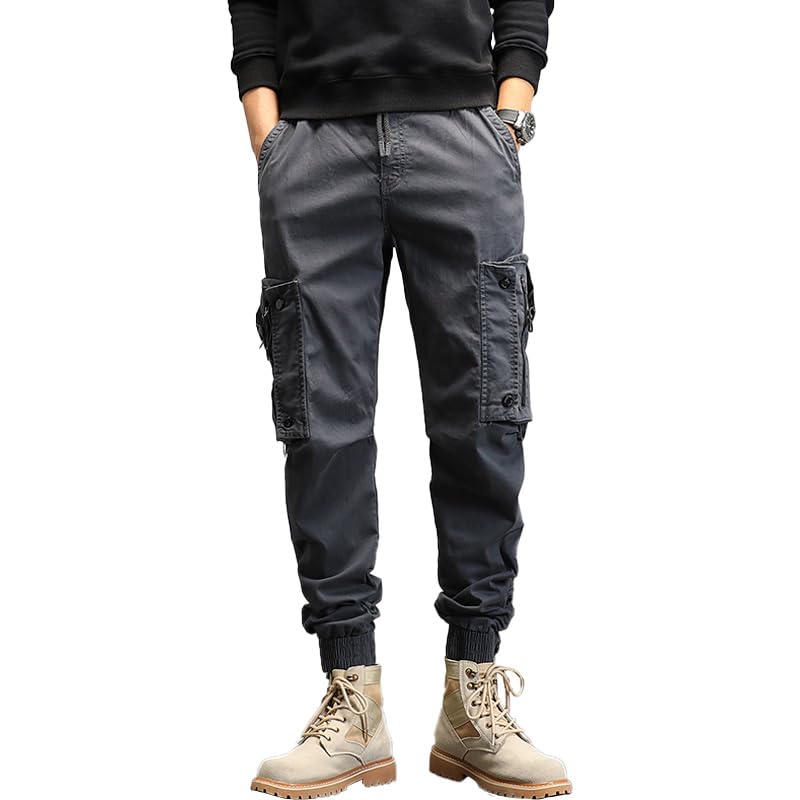 G-STONE Men's Cargo Pants Relaxed Fit Loose Workwear Pant Casual Comfortable Sports Outdoor Trousers with Multi-Pockets