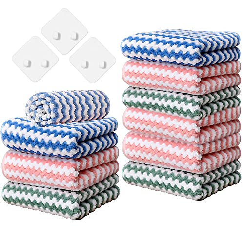 MeYuxg Microfibra,12 Piezas Bayetas Microfibra, Paños de Cocina Superabsorbente, 30X30cm Paños de Limpieza de Microfibra, Trapos Cocina para Hogar Salón Cover