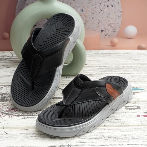 Image of HEALTH FIT Super Soft Ortho Care Bounce Back Anti-Skid Water Resistant Slippers /Doctor Chappal & Footwear-Men-HF-112