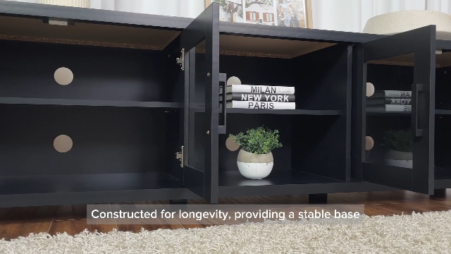 Amazon.com: CorLiving Fremont Black Engineered Wood TV Stand with