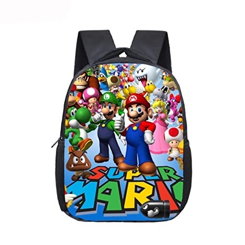 FENGHE Sonic Mochila 12 Pulgadas Mario Bros Boom Erizos Kindergarten Bolsas Escuela Libro