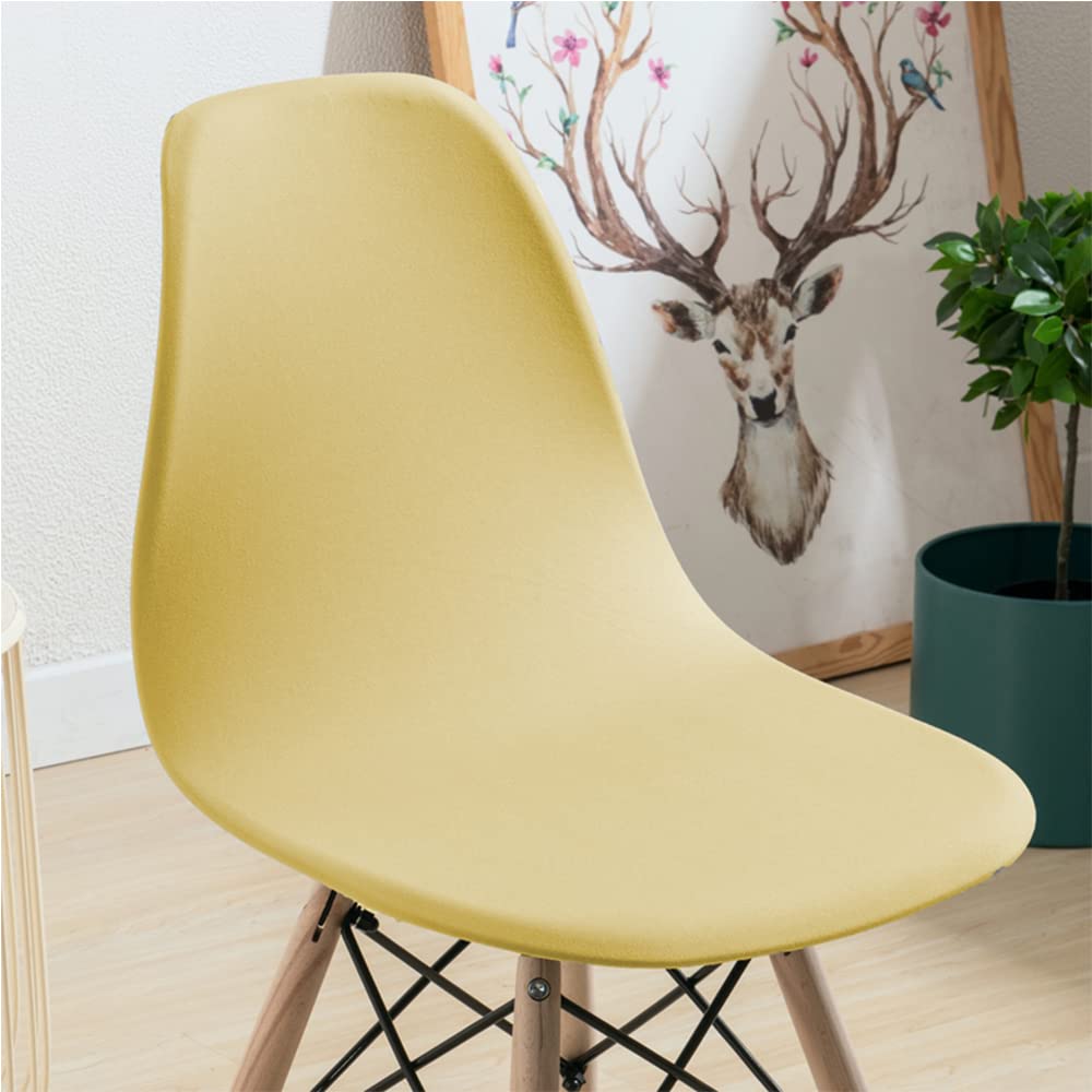 Housses Chaise Salle à Manger Scandinaves Housses de Chaise scandinave Lot de 6 Extensible Housse de Protection de Chaise scandinave Jaune