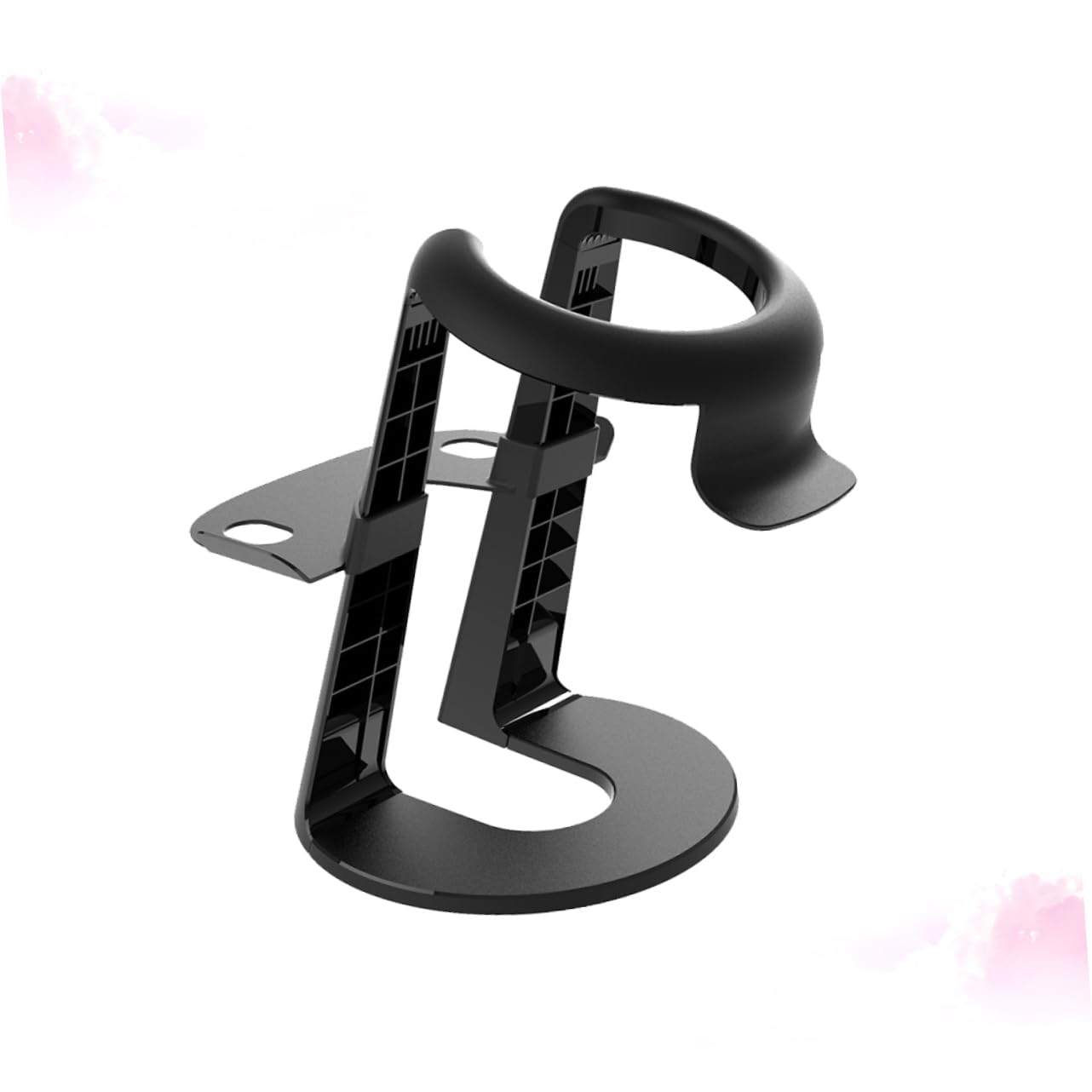 Supporto per Visore Vr in Plastica Nera, Stand Display | Staffa Rimovibile, Organizza Accessori e Controller Gaming, Soluzione Salvaspazio per Visore