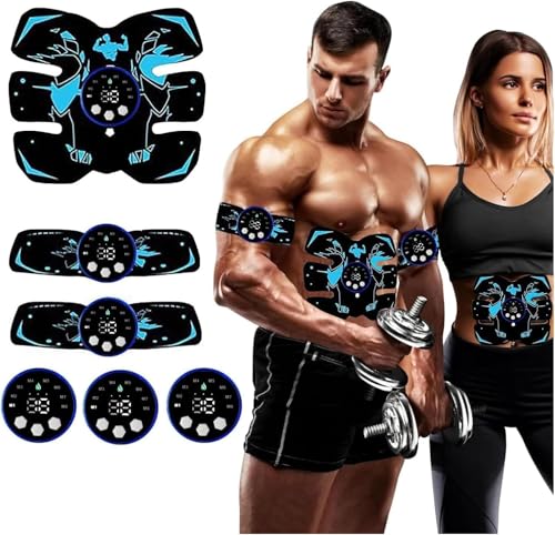 Yonars EMS Trainingsgerät, Elektrischer Muskelstimulator mit 8 Modi & 29 Stufen USB-Wiederaufladbarer Tragbarer Bauchmuskeltrainer Elektrostimulation Yonars EMS Trainingsgerät, Elektrischer Muskelstimulator mit 8 Modi & 29 Stufen USB-Wiederaufladbarer Tragbarer Bauchmuskeltrainer Elektrostimulation