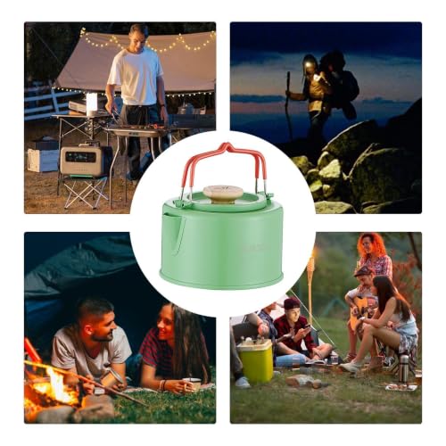 Hervidor de camping de acero inoxidable duradero con aislamiento térmico en mango 5