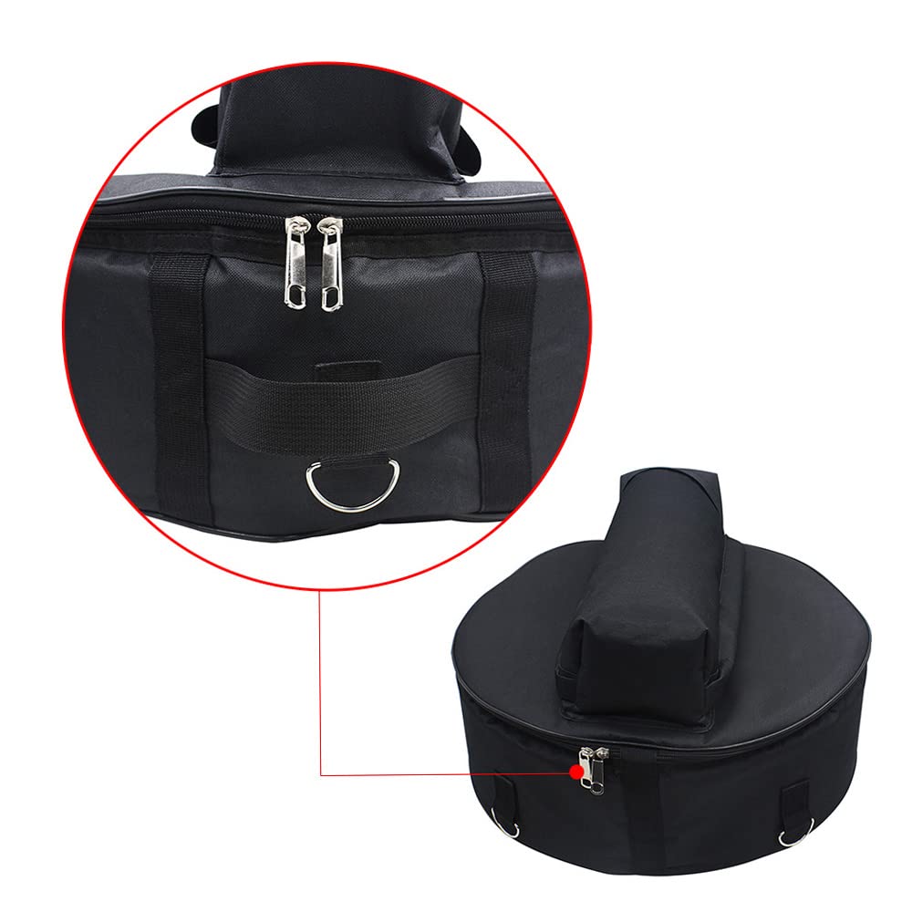 HUIOP Durable 35,5 cm Trommeltasche, Rucksack mit Schultergurt, Außentaschen, Trommeltasche