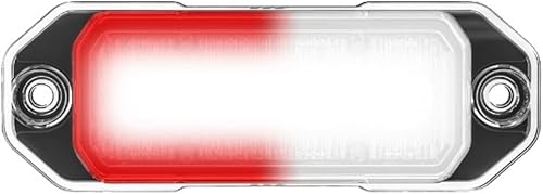 Luz Z-4 Tir estroboscópica, led de emergencia para montaje en superficie, foco de luz de advertencia, ultra delgada, Rojo (Red Clear)