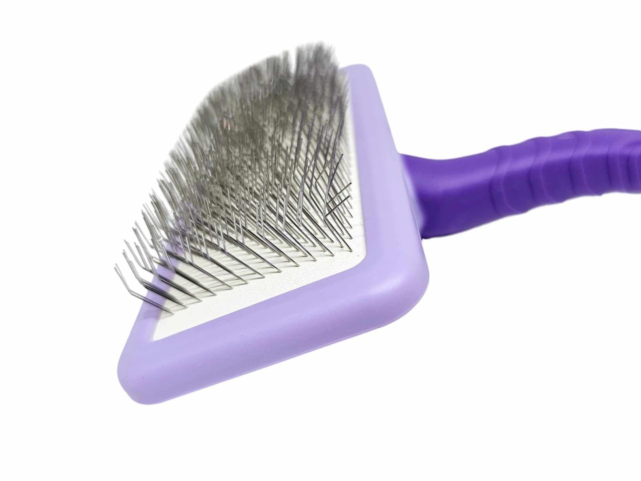 Zoltta Medium Purple Fluffing brush for dogs, cats, Bichon, Maltese, Pomeranian, Doodle detangling