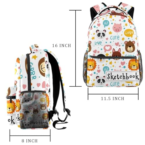 Sac à dos singe et panda multicolore : le cadeau de rentrée idéal