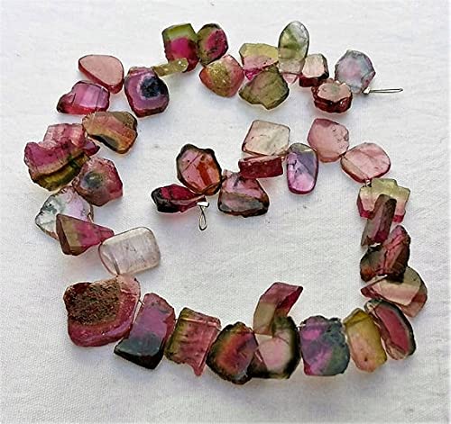 Tranches de Tourmaline Pastèque LKBEADS haut de gamme pour création de bijoux uniques