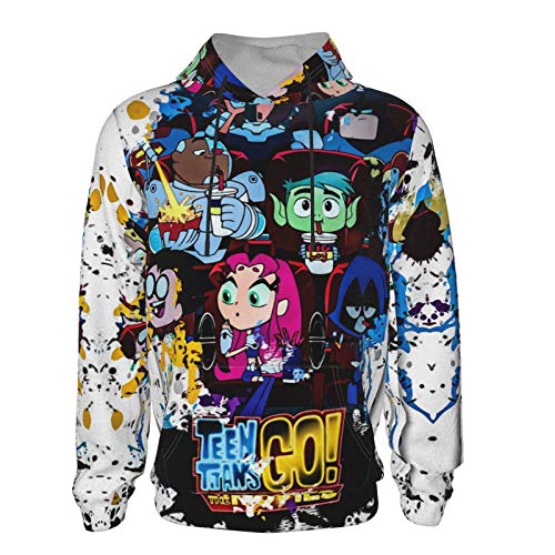 Titans_Teens_Go! Youth Hoodie Kids Casual Pullover Boys & Girls Classic Hooded Sweatshirt Sport Sweater Black