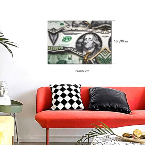Toile murale moderne billets de banque tableau décoration murale - 5