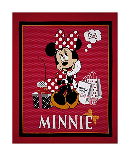 Springs Creative Products Panel Red Disney Traditional Minnie Fabric