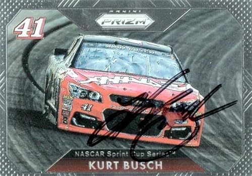 Kurt Busch autographed trading card (NASCAR Driver, Auto Racing, SC) 2016 Panini Prizm #46 - Autographed NASCAR Cards