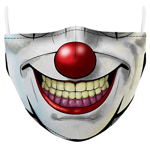 AUBIG Visières Tissu Protection de Visage Lavable Réutilisable Femme Homme Enfant pour Cosplay Halloween Vie Quotidienne A10 Cover