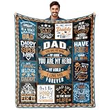 Regalos para papá de hija, regalo de cumpleaños para papá, regalos para papá, manta de 60 x 50 pulgadas, regalos para papá de hijo, regalos de mejor papá del mundo, regalos de Navidad para papá, ideas